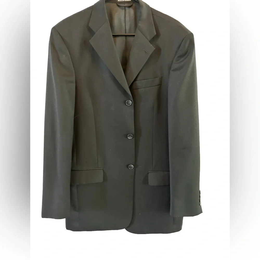 Pierre Cardin Men  Suit Blazer Three Button‎ black Size 40L